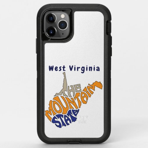 West Virginia Nickname Word Art OtterBox Defender iPhone 11 Pro Max Case