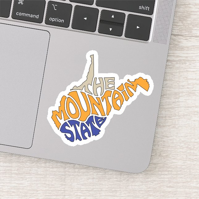 West Virginia Nickname Word Art Sticker (Detail)