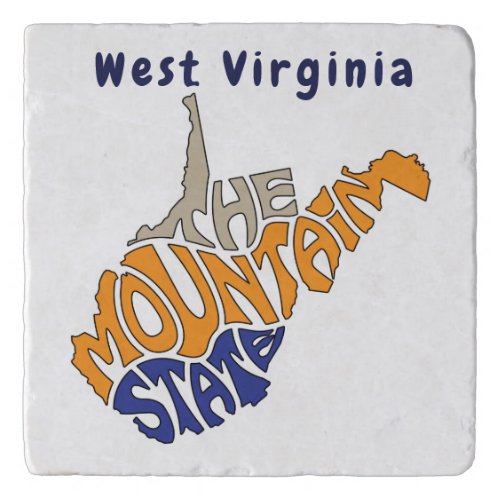 West Virginia Nickname Word Art Trivet