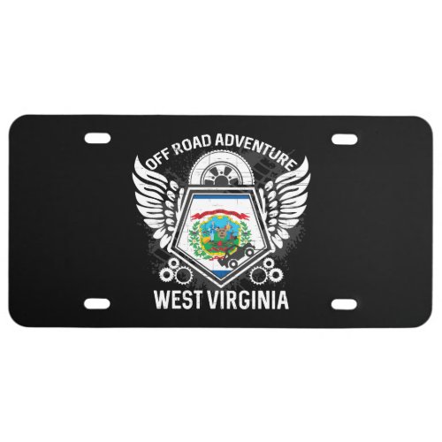 West Virginia OffRoad Adventure 4x4 Trails Mudding License Plate