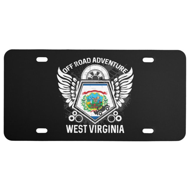 West Virginia OffRoad Adventure 4x4 Trails Mudding License Plate (Front)