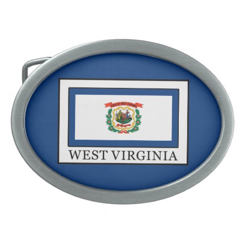 West Virginia Oval Belt Buckle