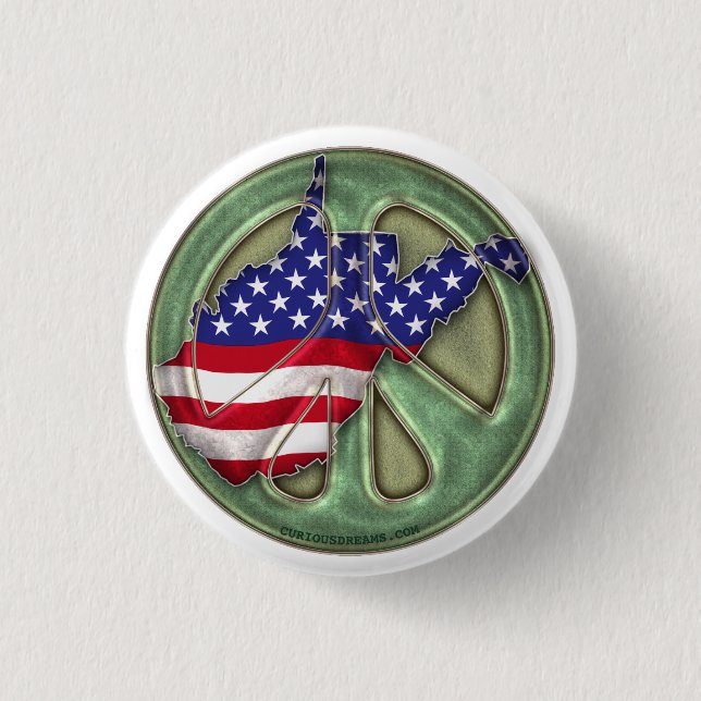 West Virginia Peace State - Button (Front)