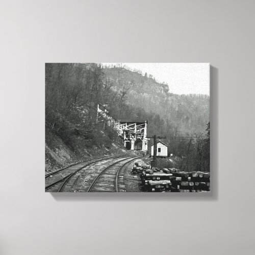 West Virginia Railroad Scene Circa 1916 Photograph Canvas Print