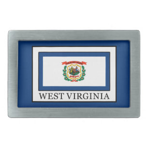 West Virginia Rectangular Belt Buckle