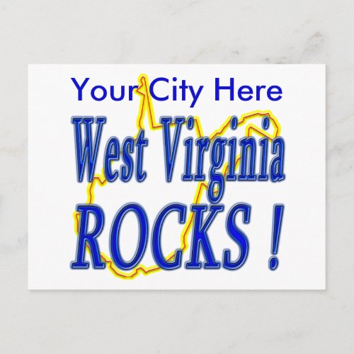 West Virginia Rocks  Postcard