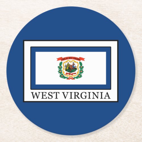 West Virginia Round Paper Coaster