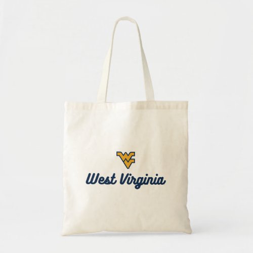 West Virginia  Script Logo Tote Bag