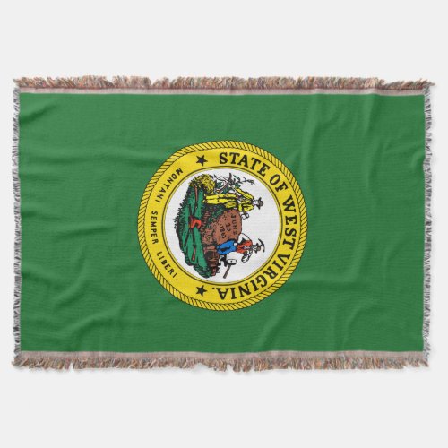 West Virginia seal American state seal Throw Blanket