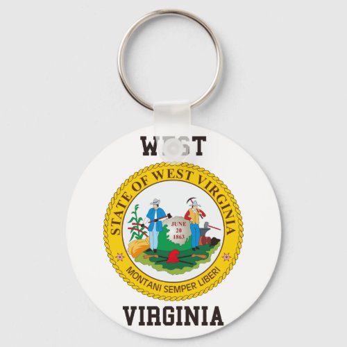 West Virginia Seal Keychain