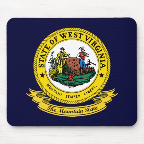 West Virginia Seal Mouse Pad