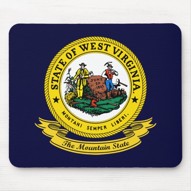 West Virginia Seal Mouse Pad (Front)