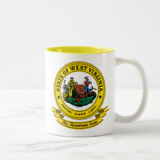 West Virginia Seal Two-Tone Coffee Mug