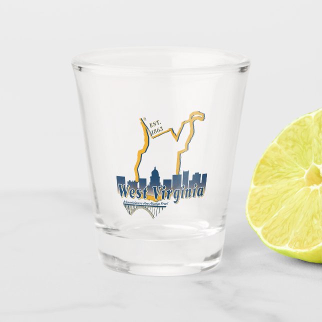 West Virginia Shot Glass (Front)