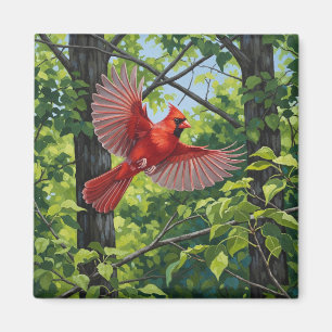West Virginia State Bird Northern Cardinal Magnet