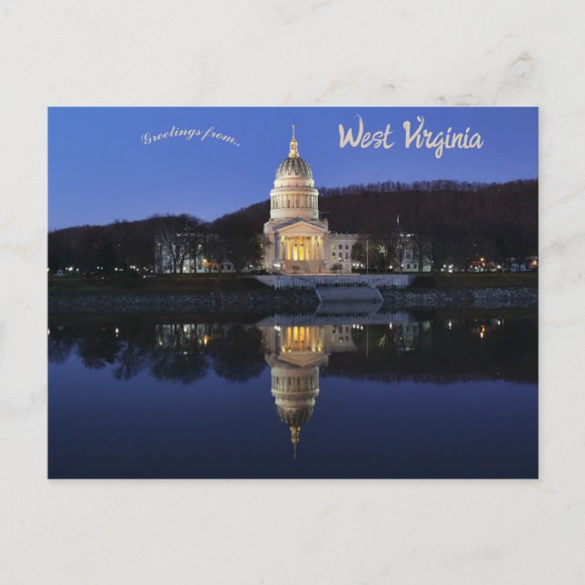 West Virginia State Capitol Building Postcard (Front)