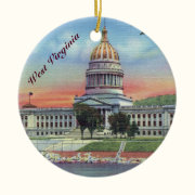 West Virginia State Capitol Ceramic Ornament