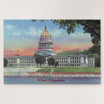 West Virginia State Capitol Large Puzzle by vintageamerican at Zazzle