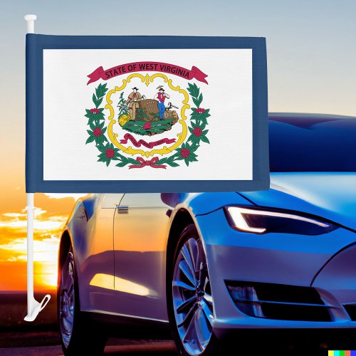 West Virginia State Car Flag