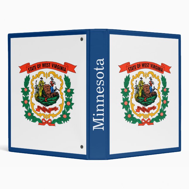West Virginia State Flag 3 Ring Binder (Background)