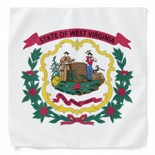 West Virginia State Flag Bandana (Front)