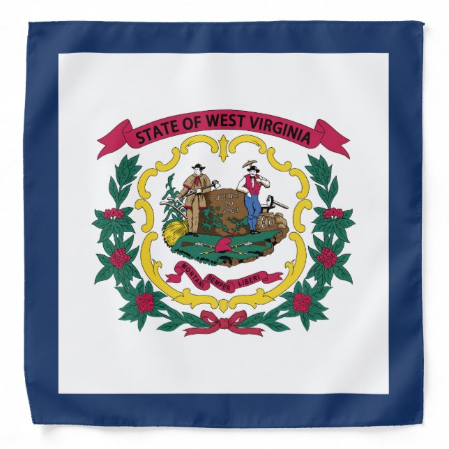 West Virginia State Flag Bandana (Front)