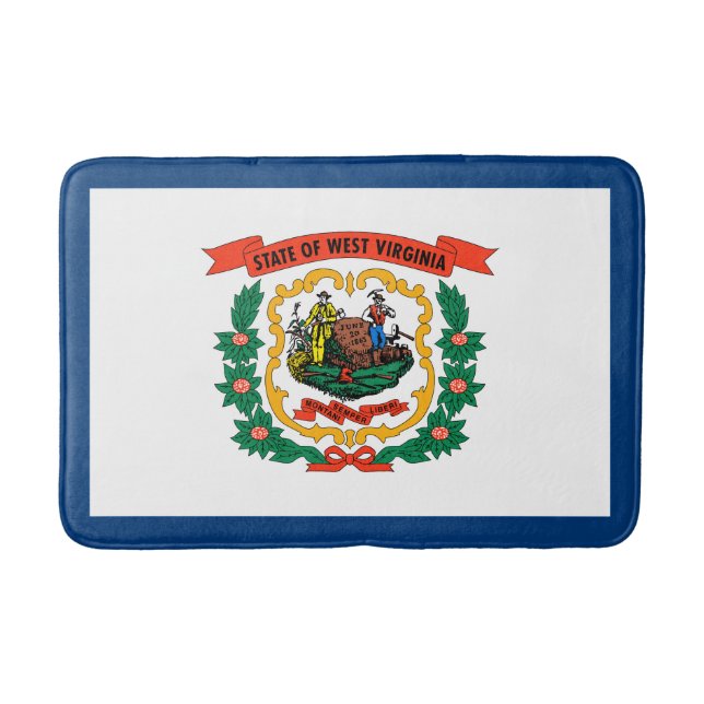 West Virginia State Flag Bath Mat (Front)
