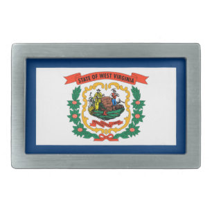 WEST VIRGINIA STATE FLAG BELT BUCKLE