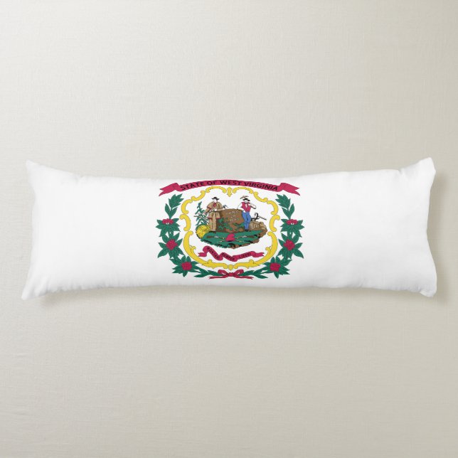 West Virginia State Flag Body Pillow (Front)