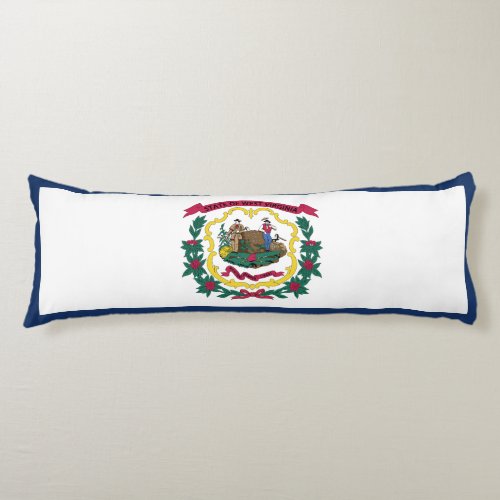 West Virginia State Flag Body Pillow