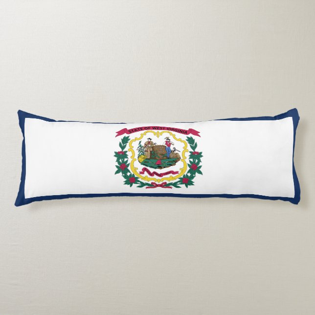 West Virginia State Flag Body Pillow (Front)