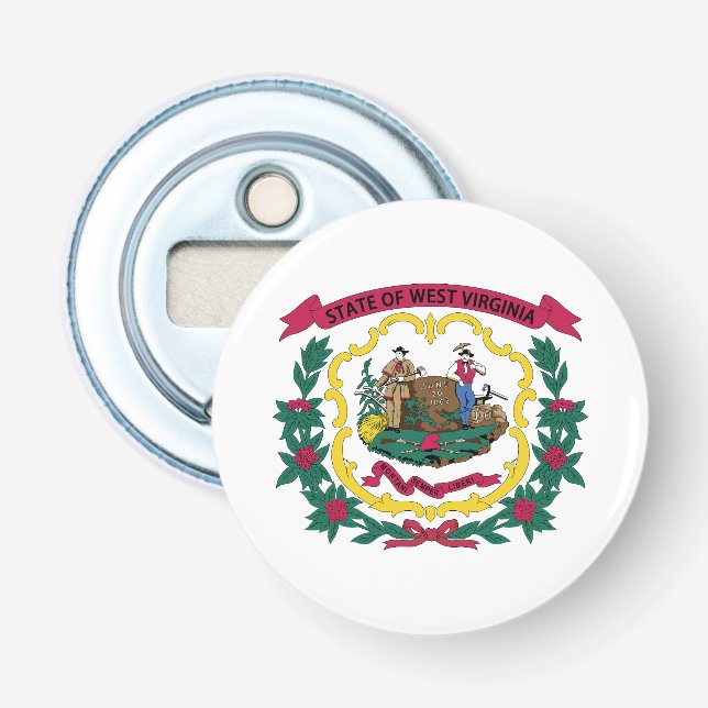 West Virginia State Flag Bottle Opener (Front)