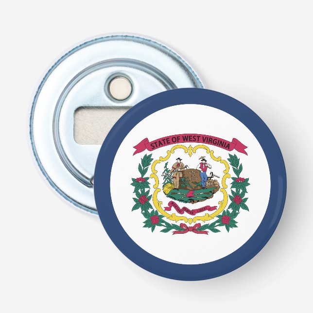 West Virginia State Flag Bottle Opener (Front)