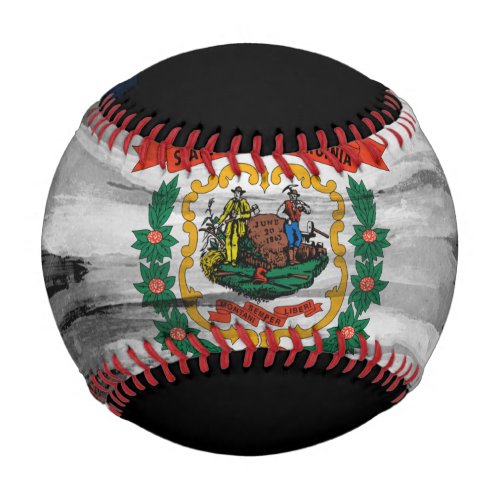 West Virginia state flag brush stroke Baseball