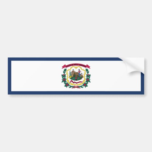 West Virginia State Flag Bumper Sticker