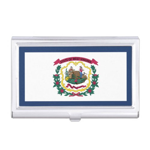 West Virginia State Flag Business Card Case
