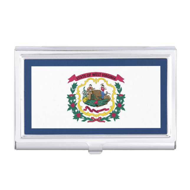 West Virginia State Flag Business Card Case (Front)