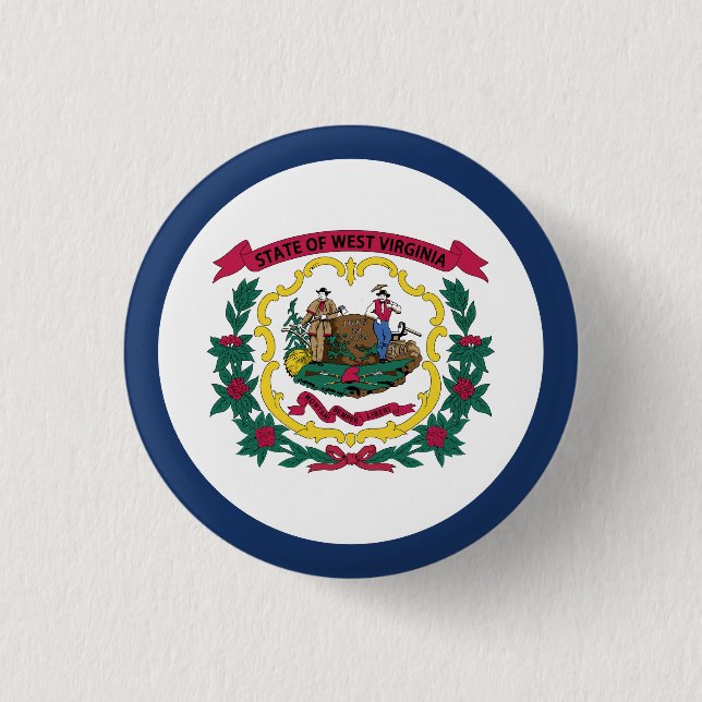 West Virginia State Flag Button (Front)