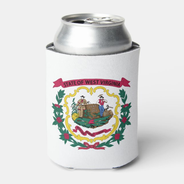 West Virginia State Flag Can Cooler (Can Front)