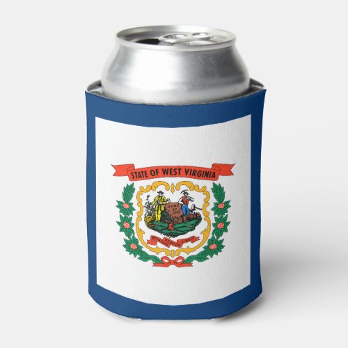 West Virginia State Flag Can Cooler