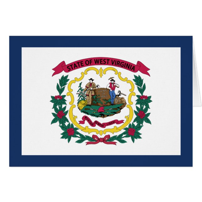 West Virginia State Flag Cards (Front Horizontal)