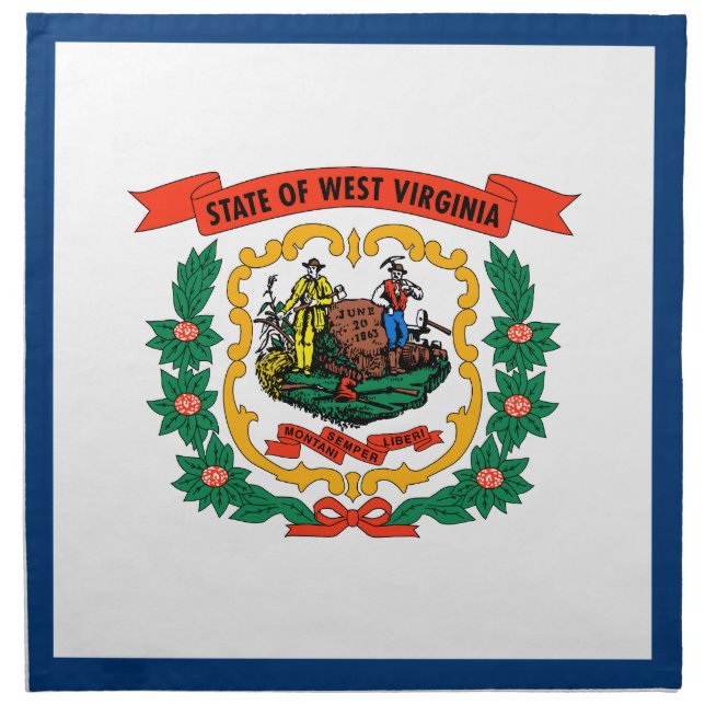 West Virginia State Flag Cloth Napkin (Front)