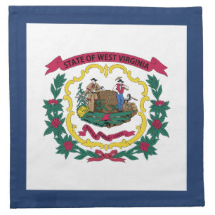 West Virginia State Flag Cloth Napkin