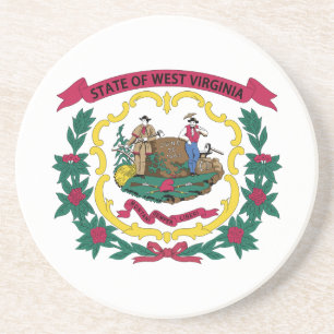 West Virginia State Flag Coaster