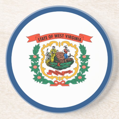 West Virginia State Flag Coaster