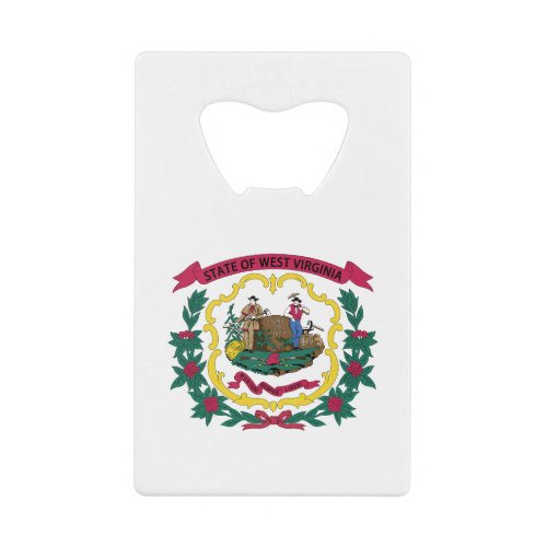 West Virginia State Flag Credit Card Bottle Opener