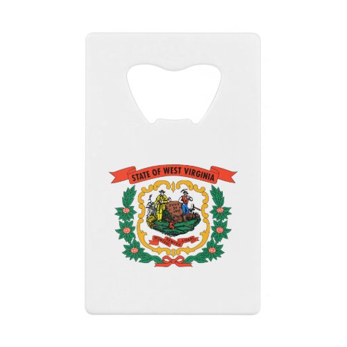 West Virginia State Flag Credit Card Bottle Opener