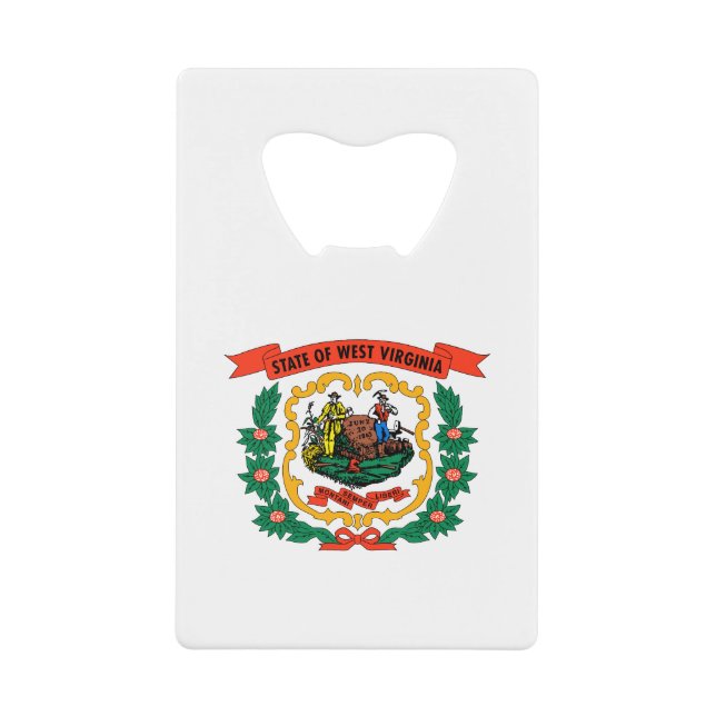 West Virginia State Flag Credit Card Bottle Opener (Front)