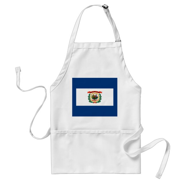 West Virginia State Flag Design Adult Apron (Front)