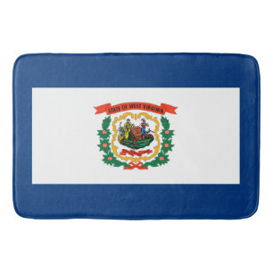 West Virginia State Flag Design Bathroom Mat